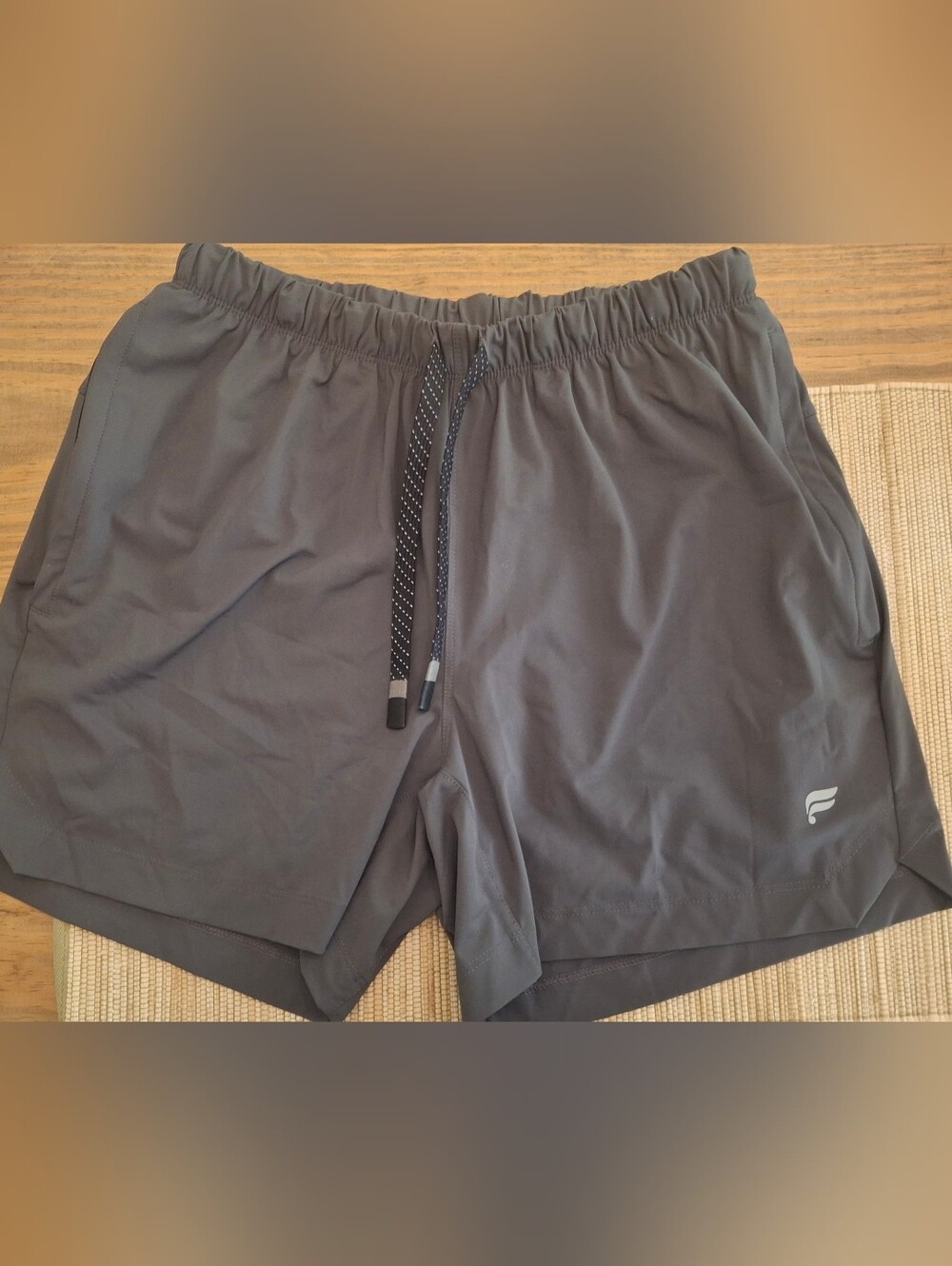 Fabletics Men's Charcoal Gray Athletic Shorts with Drawstring